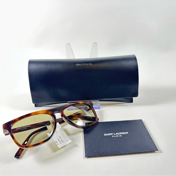 New Saint Laurent Havana Tortoise Shell Sunglasses - Picture 2 of 10